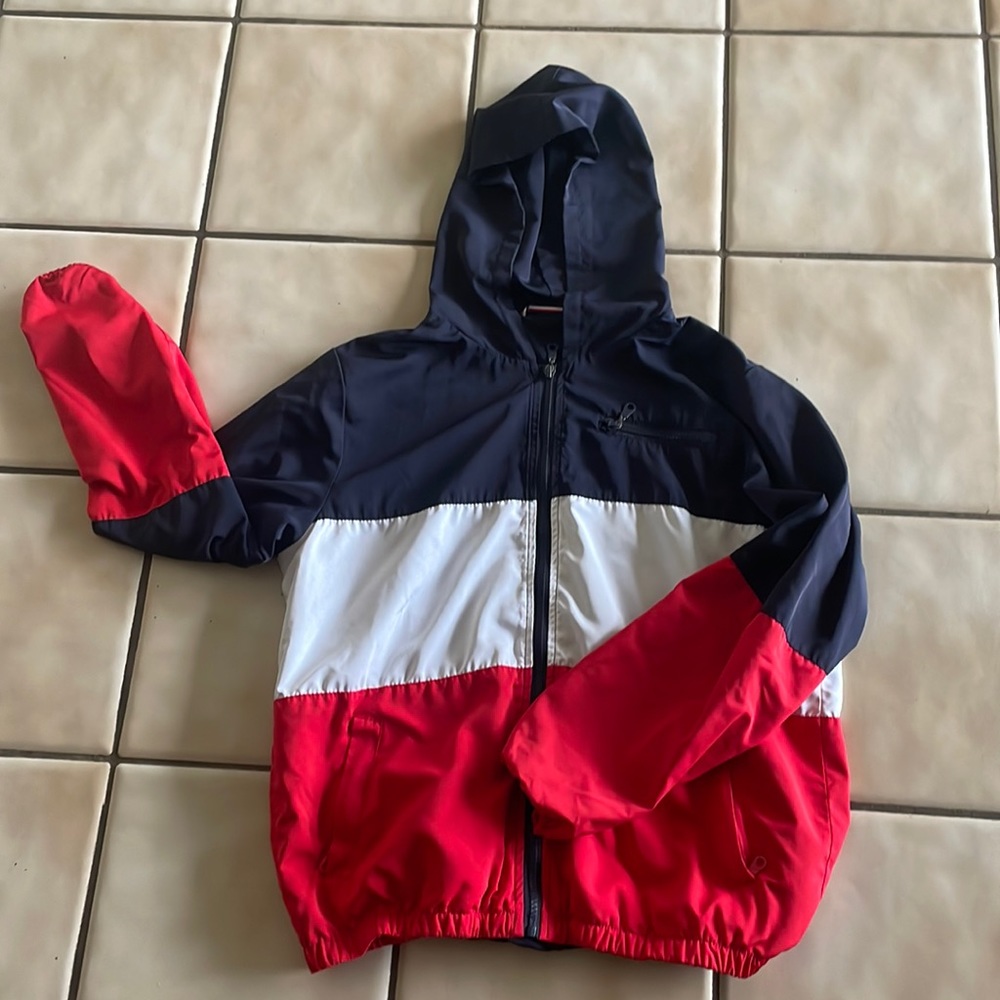 Brandy Melville wind jacket red, wit and blue One Size